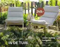 Coppelmans Lazize 3-delig Lazize 3-delig loungeset Sunproof textiel. 299.- aanbieding