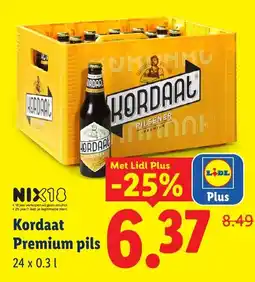 Lidl Kordaat Premium pils aanbieding