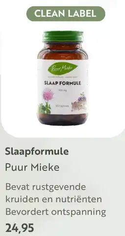 Puur Mieke Slaapformule aanbieding