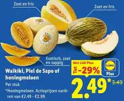 Lidl Waikiki, Piel de Sapo of honingmeloen aanbieding