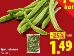 Lidl Sperziebonen aanbieding