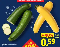 Lidl Courgette of gele courgette aanbieding