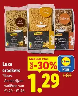 Lidl Luxe crackers aanbieding
