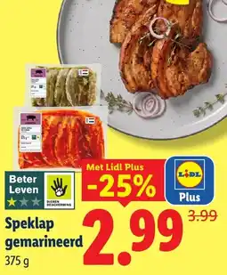 Lidl Speklap gemarineerd aanbieding