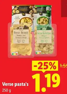 Lidl Verse pasta's aanbieding
