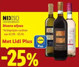 Lidl Diverse wijnen aanbieding