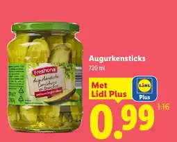 Lidl Augurkensticks aanbieding
