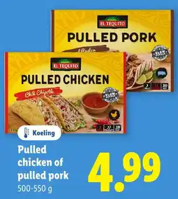 Lidl Pulled chicken of pulled pork aanbieding
