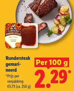 Lidl Rundersteak gemarineerd aanbieding