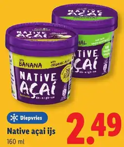 Lidl Native açai ijs aanbieding