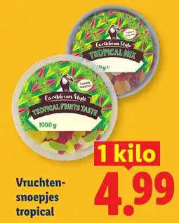 Lidl Vruchtensnoepjes tropical aanbieding