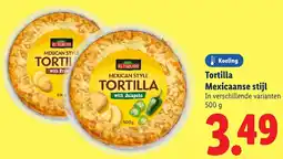 Lidl Tortilla Mexicaanse stijl aanbieding