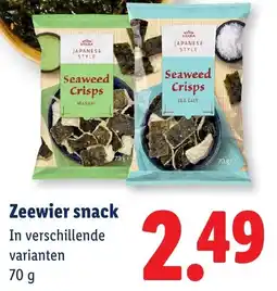 Lidl Zeewier snack aanbieding