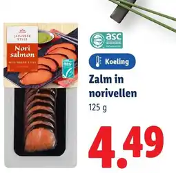 Lidl Zalm in norivellen aanbieding