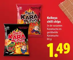 Lidl Koikeya chili chips aanbieding