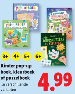 Lidl Kinder pop-up boek, kleurboek of puzzelboek aanbieding