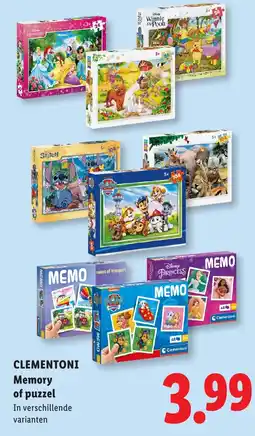 Lidl Clementoni Memory of puzzel aanbieding