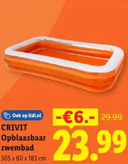 Lidl Crivit Opblaasbaar zwembad aanbieding