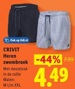Lidl Crivit Heren zwembroek aanbieding