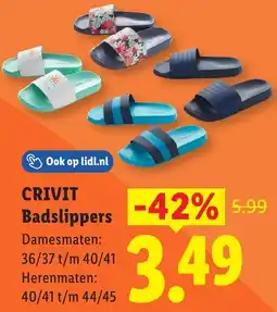 Lidl Crivit Badslippers aanbieding