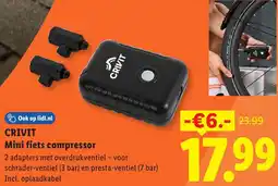 Lidl Crivit Mini fiets compressor aanbieding