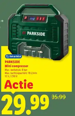 Lidl Parkside Mini compressor aanbieding