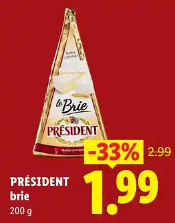 Lidl Président brie aanbieding