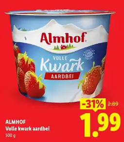 Lidl Almhof Volle kwark aardbei aanbieding