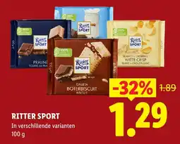 Lidl Ritter Sport aanbieding