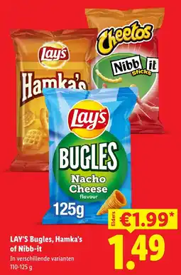 Lidl Lay's Bugles, Hamka's of Nibb-it aanbieding
