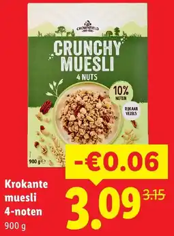 Lidl Krokante muesli 4-noten aanbieding
