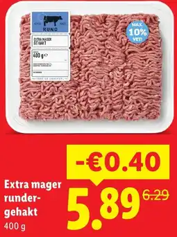 Lidl Extra mager rundergehakt aanbieding