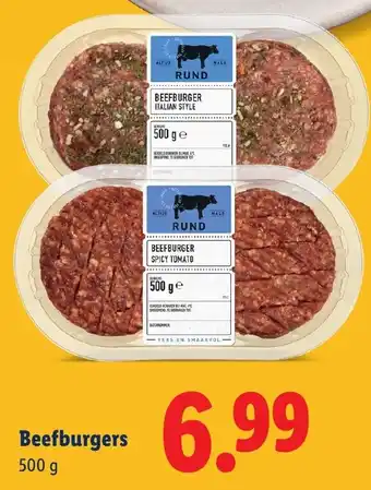 Lidl Beefburgers aanbieding