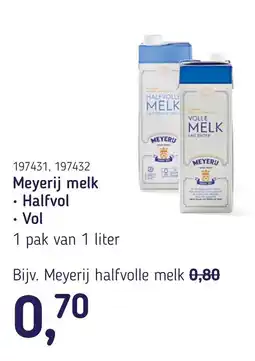 Van Hoeckel Meyerij melk aanbieding