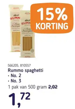 Van Hoeckel Rummo spaghetti aanbieding