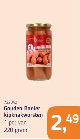 Van Hoeckel Gouden Banier kipknakworsten aanbieding
