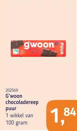 Van Hoeckel G'woon chocoladereep puur aanbieding