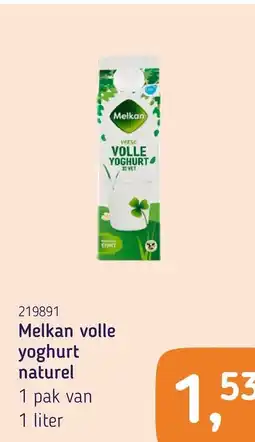 Van Hoeckel Melkan volle yoghurt naturel aanbieding