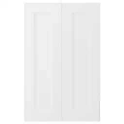 IKEA Witte axstad kastdeuren, met een strak, modern design en een rechthoekig inzetpaneel aanbieding