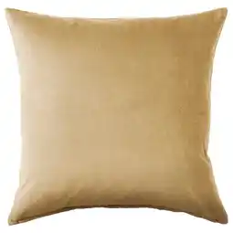 IKEA Beige katoenen fluwelen kussen met ritssluiting aanbieding