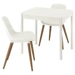 IKEA Tonstad / grÖnsta Tafel met 2 stoelen, ecru/wit, 80/120x70 cm aanbieding