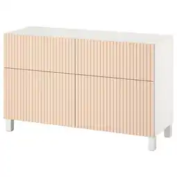 IKEA Ikea bestÅ wit dressoir met licht houten panelen en metalen poten aanbieding