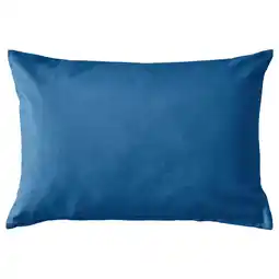 IKEA Sanela blauw fluwelen kussensloop, 100% katoen, rechthoekige vorm, ritssluiting aanbieding