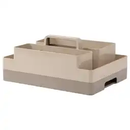 IKEA Kuggis Tan bureau-organizer, rechthoekig, 2-laags, handgrepen, pet-kunststof aanbieding
