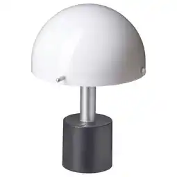 IKEA Kleine draagbare witte lamp met ronde voet & gladde koepelvorm voor eenvoudige, gezellige inrichting aanbieding
