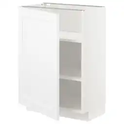 IKEA Metod keukenkast, wit, rechthoekig, twee open planken, verstelbare binnenkant, strak modern design aanbieding