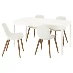 IKEA Tonstad / grÖnsta Tafel en 4 stoelen, ecru/wit, 150x80 cm aanbieding