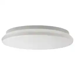 IKEA Stoftmoln: witte, ronde plafondlamp met gladde randen en diffuse verlichting aanbieding