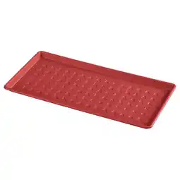 IKEA Rode rechthoekige polypropyleen schoenmat met cirkelvormige patronen aanbieding