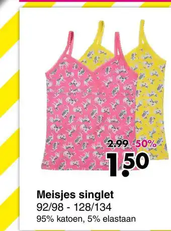 Wibra Meisjes Singlet aanbieding